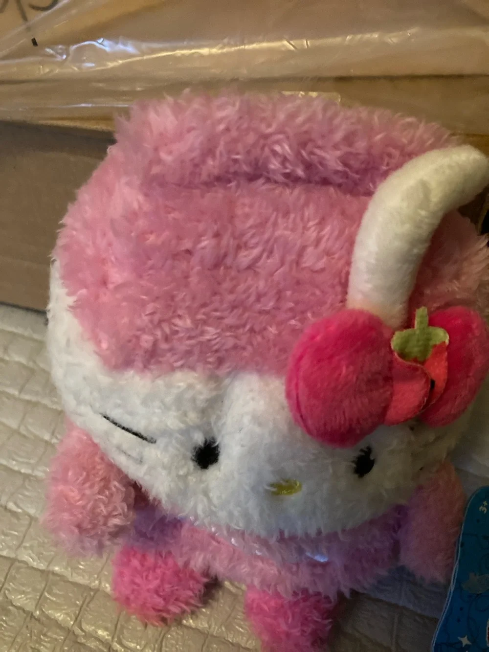 Hello Kitty Pink Plush with Cherry Bow